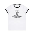 I'm Fine Drowning Thumbs Up AS Colour Women's Ringer Tee