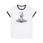 I'm Fine Drowning Thumbs Up AS Colour Women's Ringer Tee