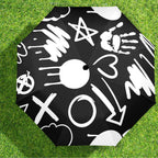 Bold Graffiti - Semi-Automatic Foldable Umbrella (Model U12) Semi-Automatic Foldable Umbrella (U12)
