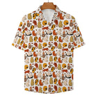 Cat Nap Women's Collared Pocketless Short Sleeve Shirt
