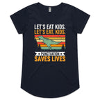 Punctuation Saves Lives, Dinosaur Women's AS Colour Scoop Neck T-Shirt