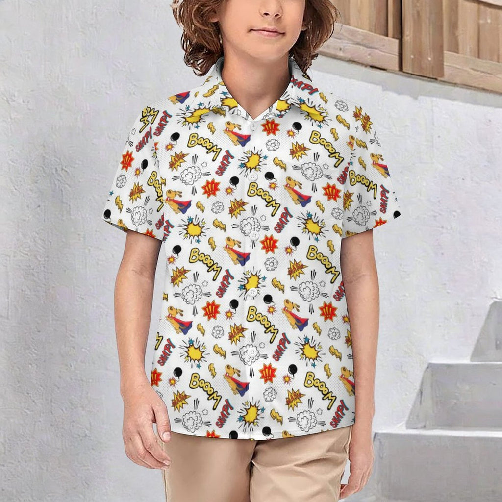 Super Dog Kids Cotton Short Sleeve Shirt