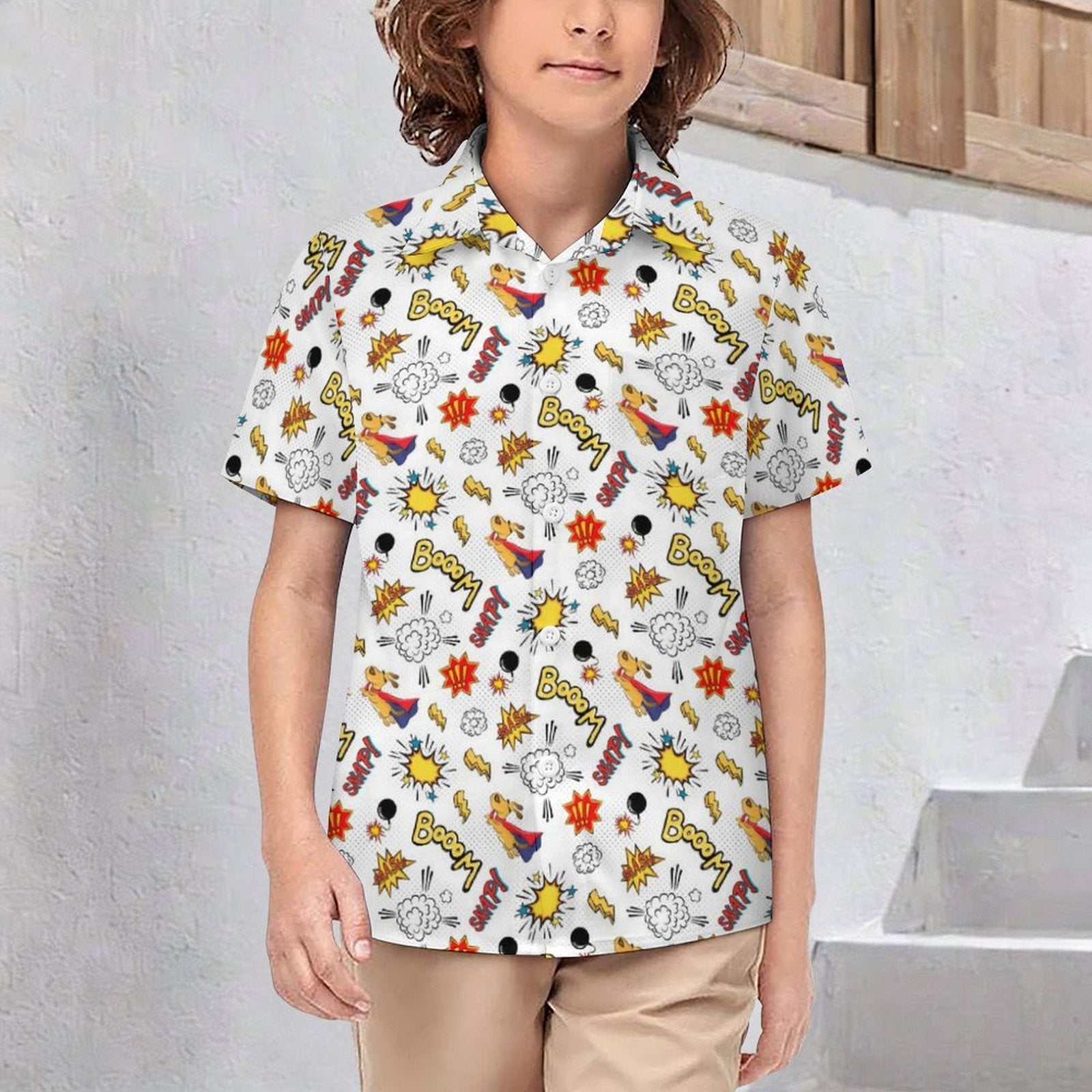 Super Dog Kids Cotton Short Sleeve Shirt