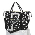 Black And White X's Duffle Bag-Simple (Model 1715) One Size Duffle Bag-Simple (1715)