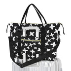 Black And White X's Duffle Bag-Simple (Model 1715) One Size Duffle Bag-Simple (1715)