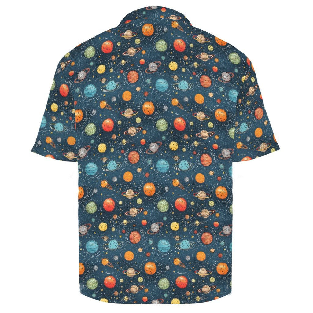 Galaxy Men's Crinkle Hawaiian Shirt