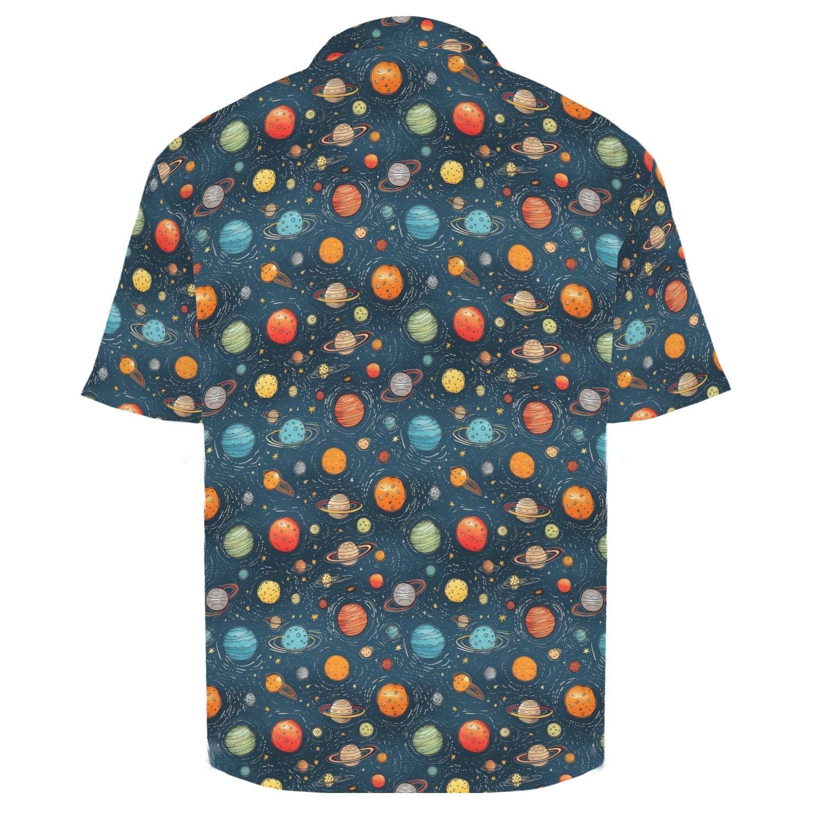 Galaxy Men's Crinkle Hawaiian Shirt
