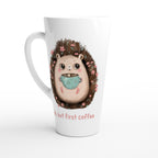 OK, But First Coffee - White Latte 17oz Ceramic Mug Default Title Latte Mug animal Coffee Globally Fulfilled