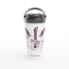 Personalised - Let's Rock - White 15oz Stainless Steel Travel Mug Default Title Personalised Travel Mug Globally Fulfilled
