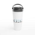 Inhale, Exhale - White 15oz Stainless Steel Travel Mug Default Title Travel Mug Globally Fulfilled motivation positivity
