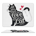 All You Need Is Love And A Cat Leather Mouse Pad white One size Leather Mouse Pad animal Printed Offshore