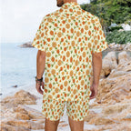 Graphic Floral Men's Hawaiian Shirt & Shorts Set