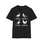 Bin Chicken Beach Chicken Chicken Types Unisex T-Shirt Black Unisex Adult T-shirt animal Birds Globally Fulfilled