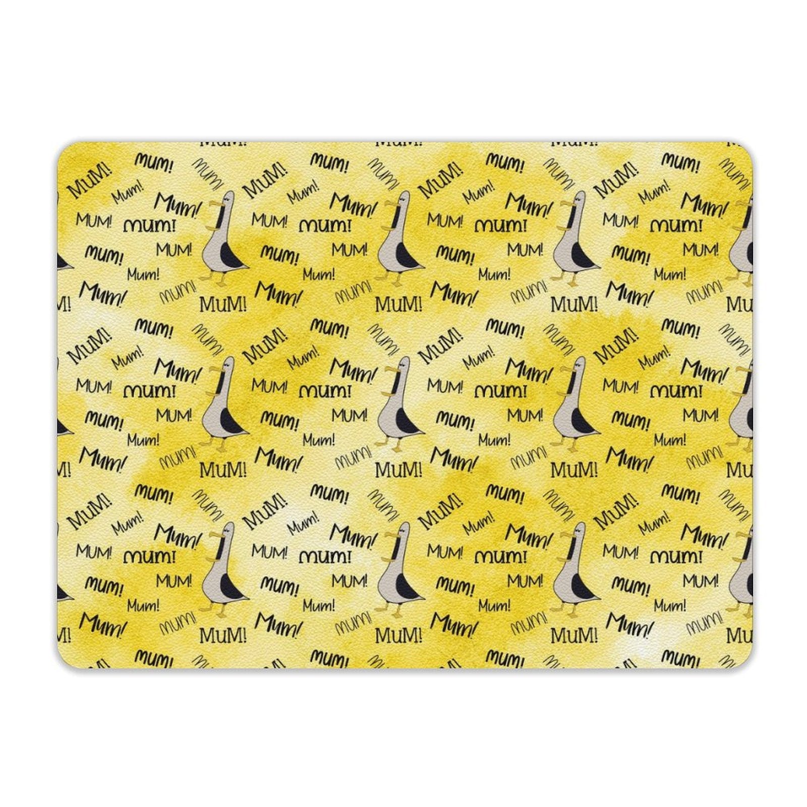 Mum Seagull - Leather Mouse Pad Leather Mouse Pad animal Mum Printed Offshore