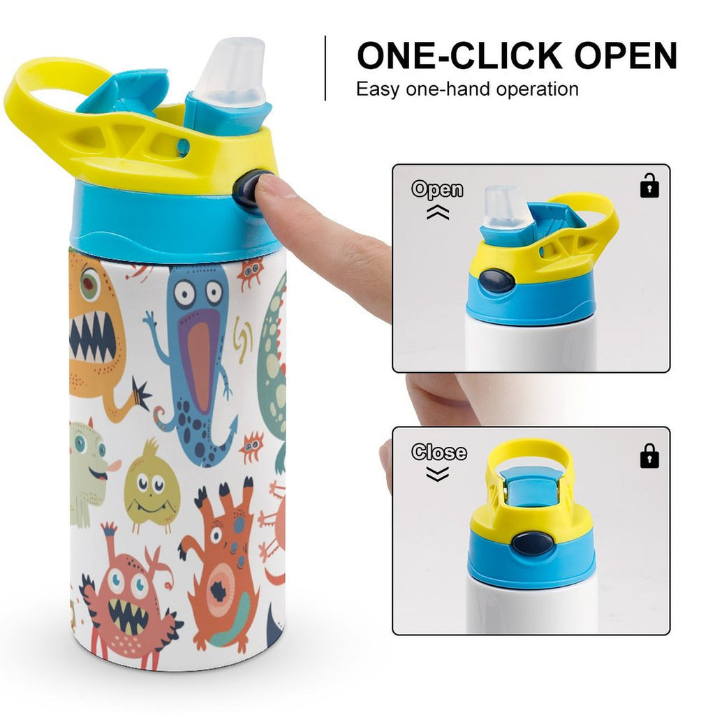 Monster Time - Little Kids Water Bottle Little Kids Water Bottle Printed Offshore Sci Fi