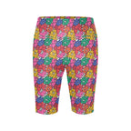 Bright And Bold Flowers Women's Bike Shorts With Side Pockets Women's Bike Shorts Plants Printed Offshore