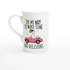 On My Way To Make Some Bad Decisions - White 10oz Porcelain Slim Mug Default Title Porcelain Mug animal Globally Fulfilled