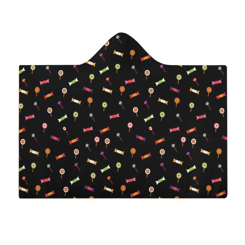 Candy Kids Hooded Blanket 100cm x 130cm Kids Hooded Blanket Food Printed Offshore