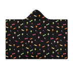 Candy Kids Hooded Blanket 100cm x 130cm Kids Hooded Blanket Food Printed Offshore