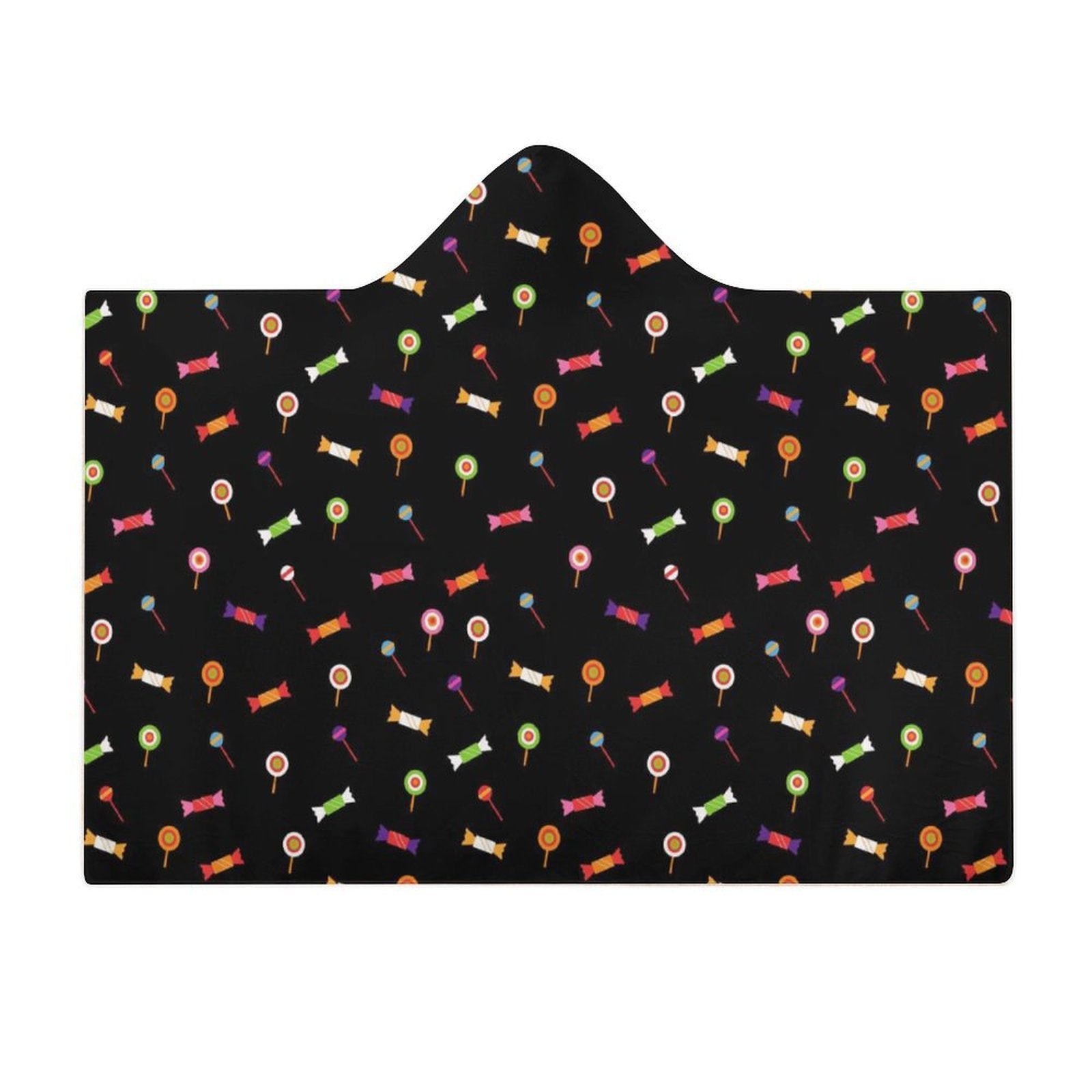Candy Kids Hooded Blanket 100cm x 130cm Kids Hooded Blanket Food Printed Offshore