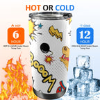 Superdog - 20oz Mobile Tumbler with Lid (Black Lock) 20oz Travel Mug comic Printed Offshore