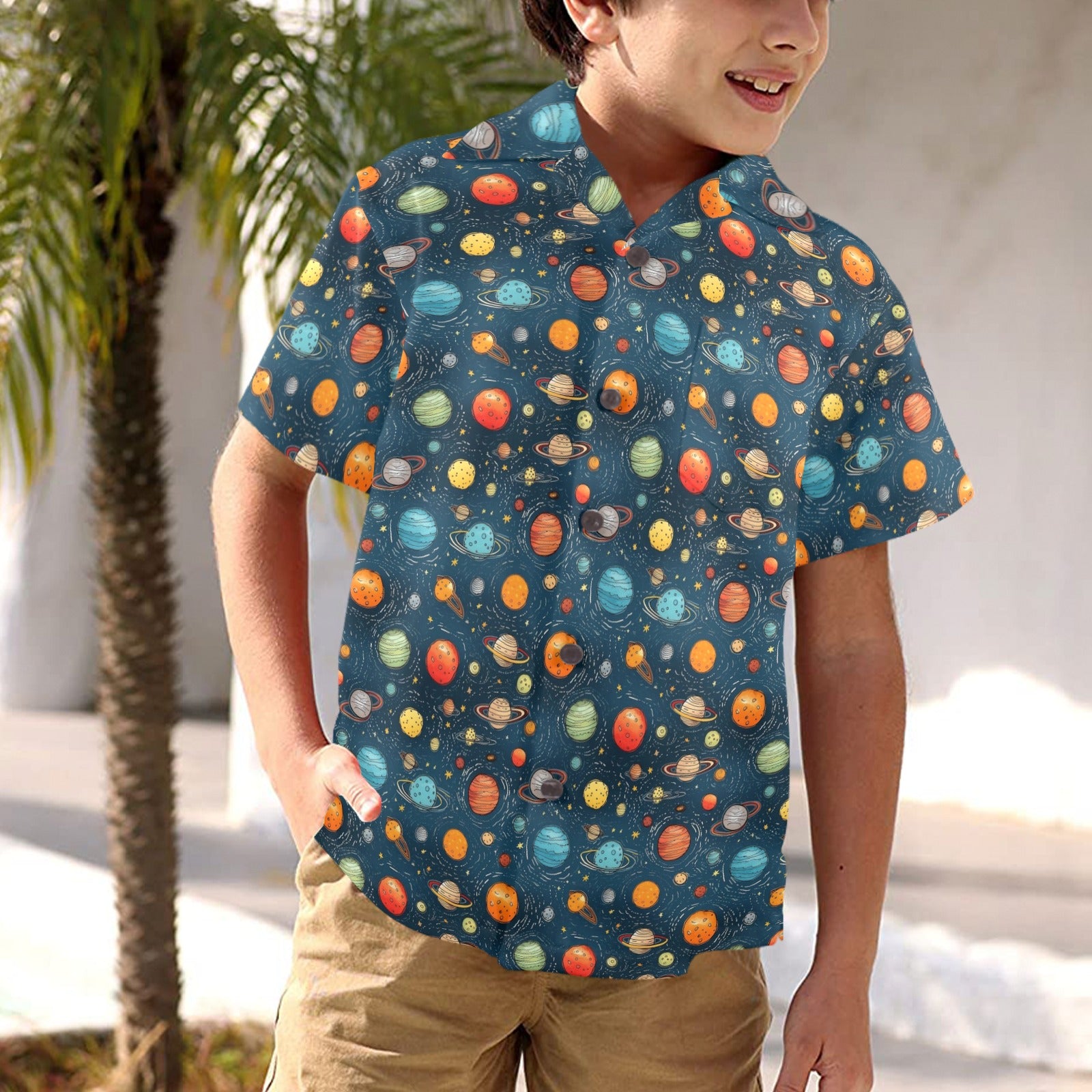 Galaxy - Junior Kids Hawaiian Shirt