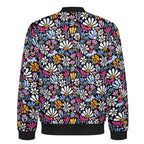 Graphic Floral Men's Casual Zip‑Up Bomber Jacket