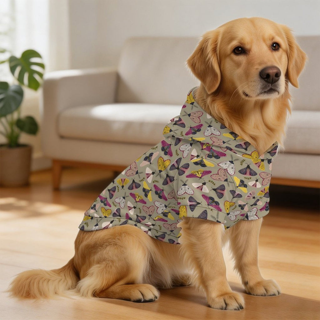 Pretty Moths Pet Hoodie (Large Size)