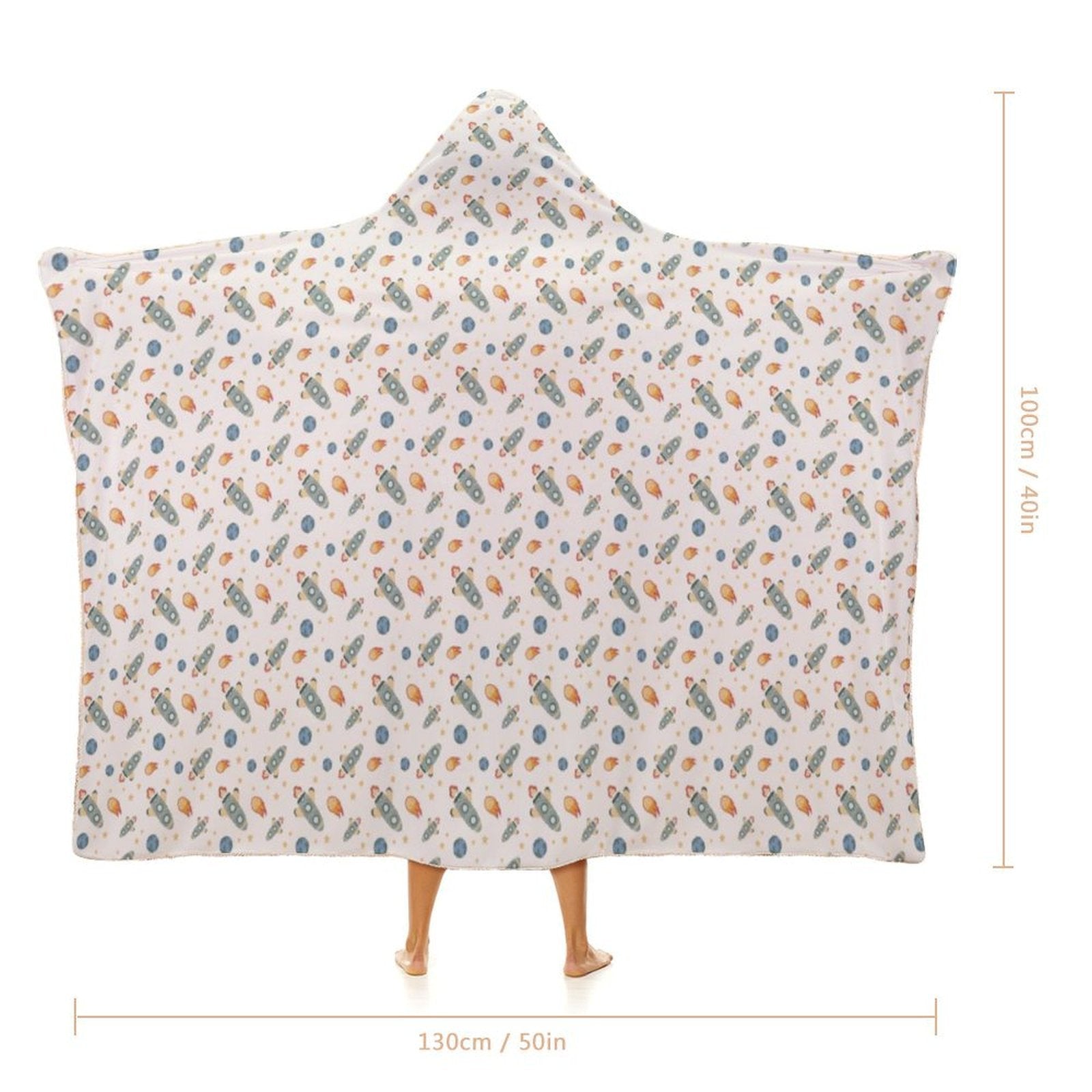 Rockets Kids Hooded Blanket 100cm x 130cm