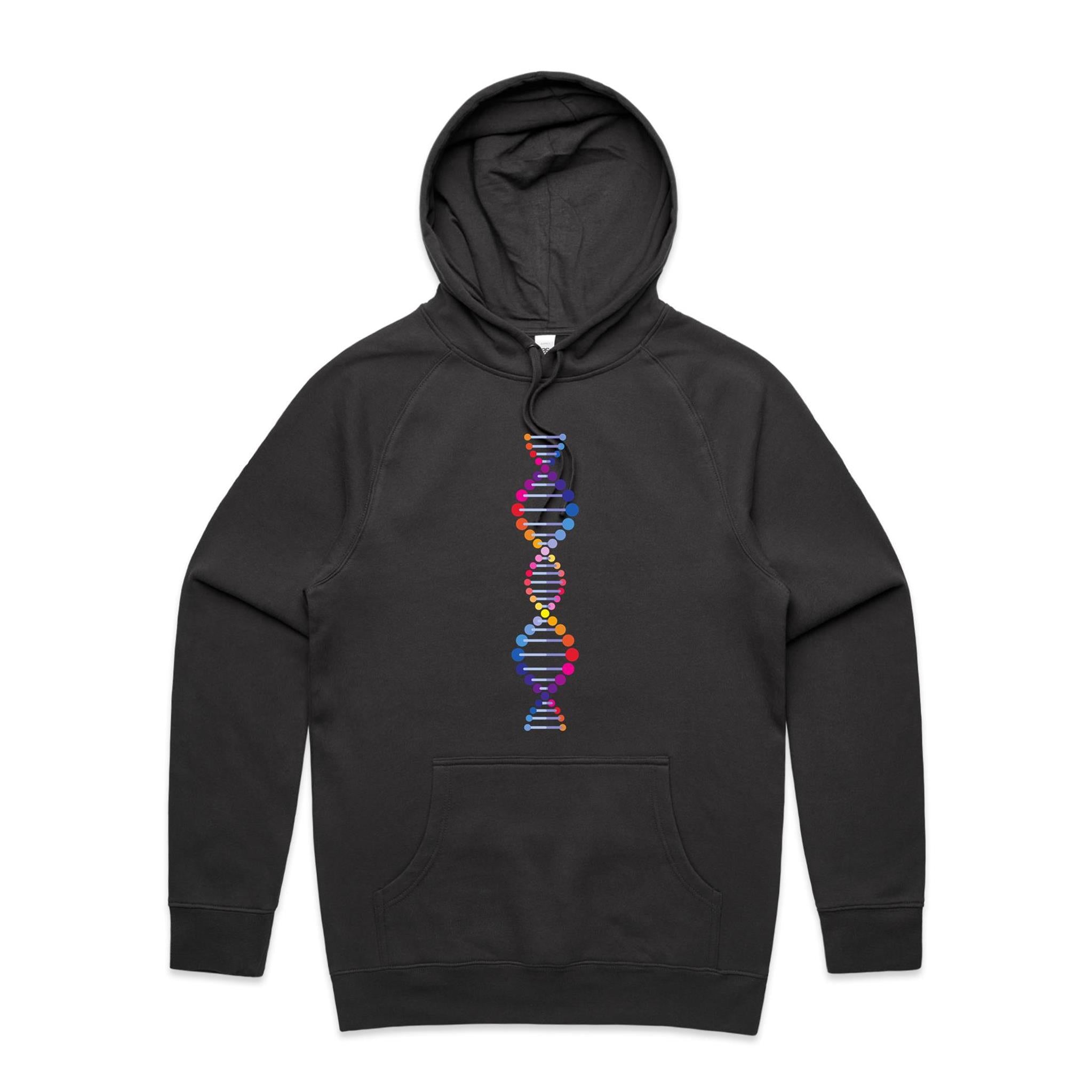 DNA - Mens Hoodie Coal Mens Hoodie Printed In Australia Science
