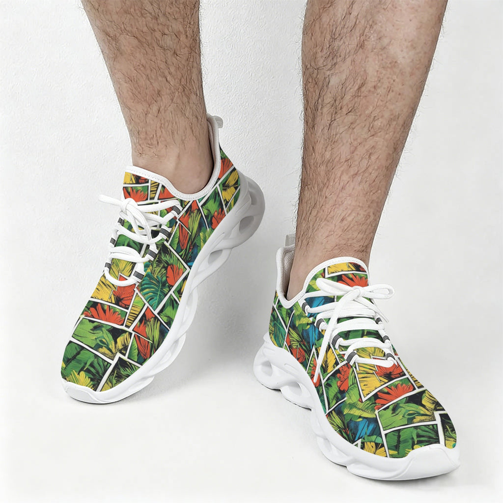 Tropical Comic Book Style Men's Twisted Sole Sneakers