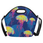 Bright Jellyfish - Neoprene Lunch Bag One Size Neoprene Lunch Bag Printed Offshore