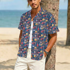 Music Instruments Men's Crinkle Hawaiian Shirt