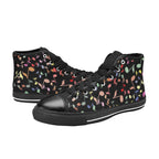 Quavers, Music Notes - Men's High Top Canvas Shoes