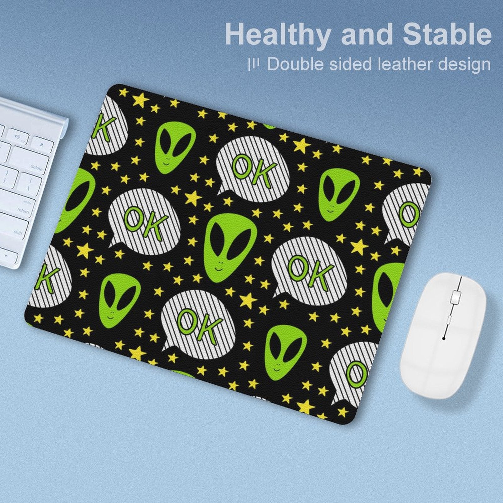 Alien OK - Leather Mouse Pad Leather Mouse Pad Printed Offshore Sci Fi