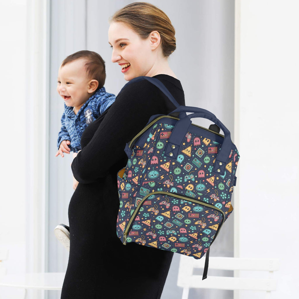 Video Game Multi-Function Backpack, Nappy / Diaper Bag Multi-function Backpack, Nappy / Diaper Bag Games Printed Offshore Retro