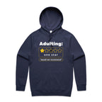 Adulting, One Star - Mens Hoodie Midnight Blue Mens Hoodie Printed In Australia