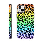 Rainbow Leopard Print - Apple iPhone Tough case iPhone 14 Plus iPhone Tough Case animal Globally Fulfilled