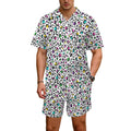 Animal Print In Colour Men's Hawaiian Shirt & Shorts Set Men's Hawaiian Shirt & Shorts Set animal Printed Offshore