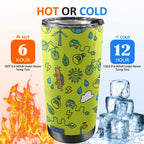 Go Green - 20oz Mobile Tumbler with Lid (Black Lock) 20oz Travel Mug Environment Printed Offshore