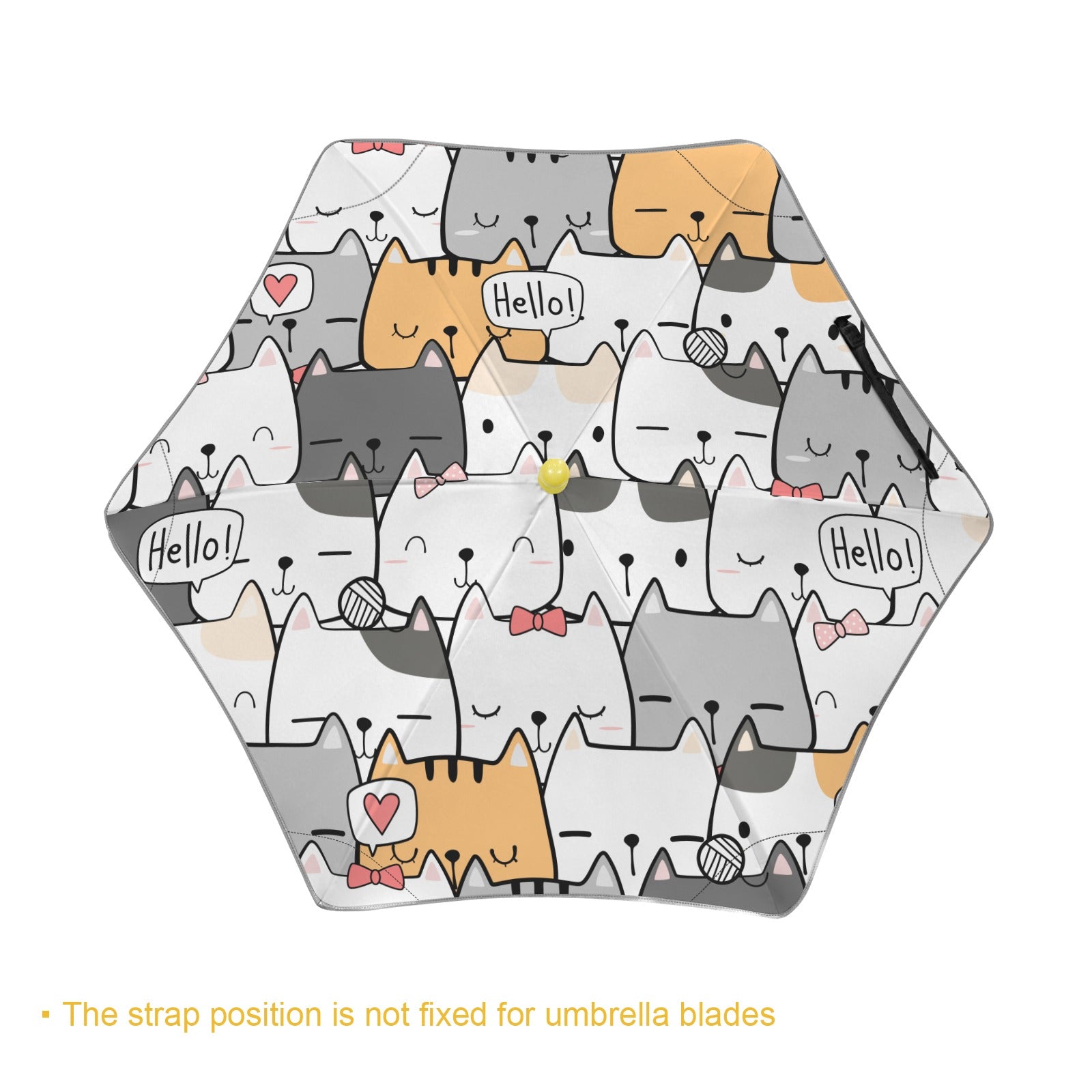 Cat Hello Kids Safe Round Corner Umbrella Kids Safe Round Corner Umbrella animal Printed Offshore
