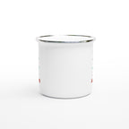 All Booked For Christmas White 12oz Enamel Mug Enamel Mug