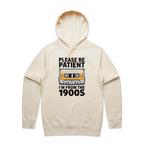 Please Be Patient, I'm From The 1900's Men's AS Colour Hoodie Ecru Mens Hoodie Music Printed In Australia Retro