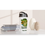 Personalised In A While, Crocodile White 15oz Stainless Steel Travel Mug Personalised Travel Mug animal Globally Fulfilled