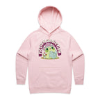 Fiction Addiction - Womens Hoodie Pink Womens Hoodie Printed In Australia Reading