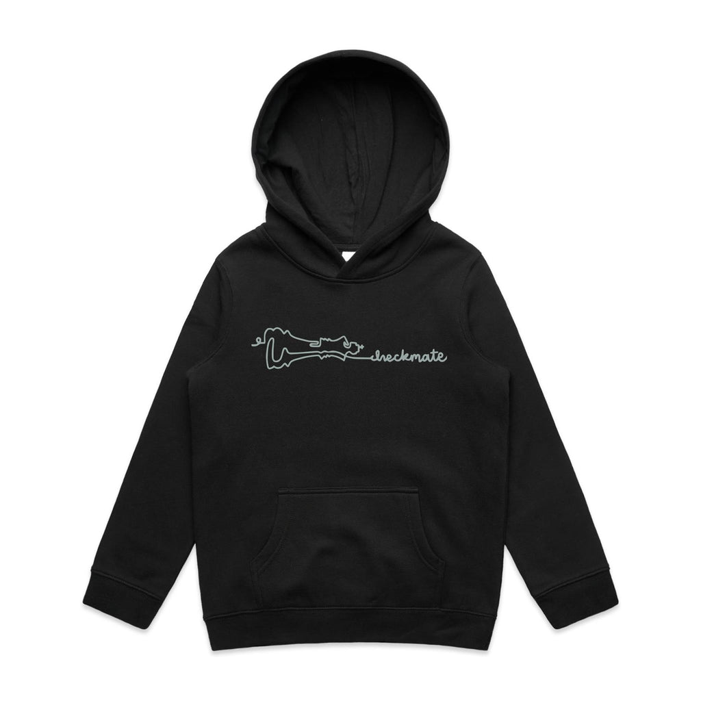 Checkmate, Chess - Kids Hoodie Black Kids Hoodie Printed In Australia