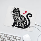 All You Need Is Love And A Cat Leather Mouse Pad Leather Mouse Pad animal Printed Offshore