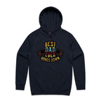 Best Dad Ever, Hands Down - Mens Hoodie Navy Mens Hoodie Dad Printed In Australia