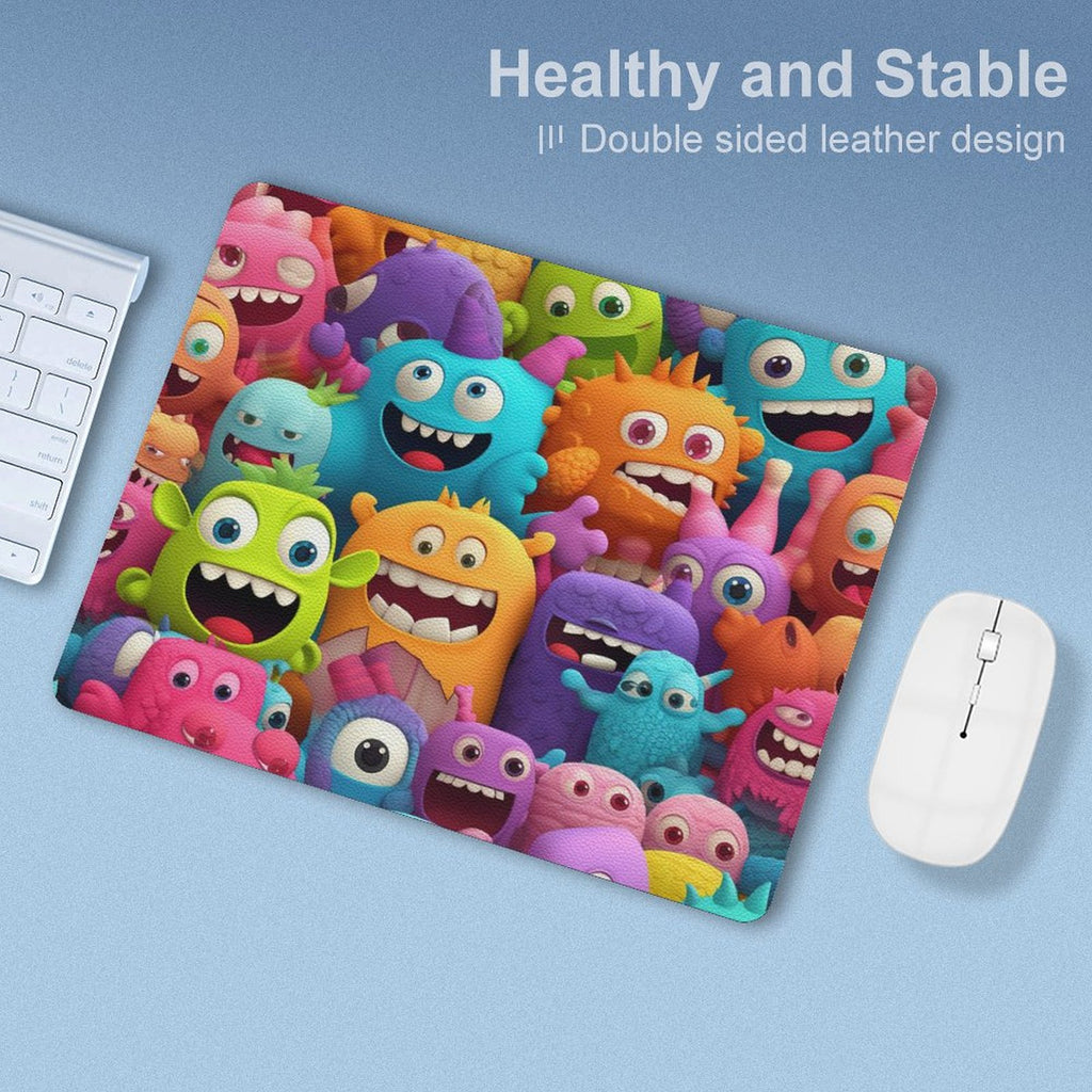 Cute Monsters Leather Mouse Pad Leather Mouse Pad Printed Offshore Sci Fi