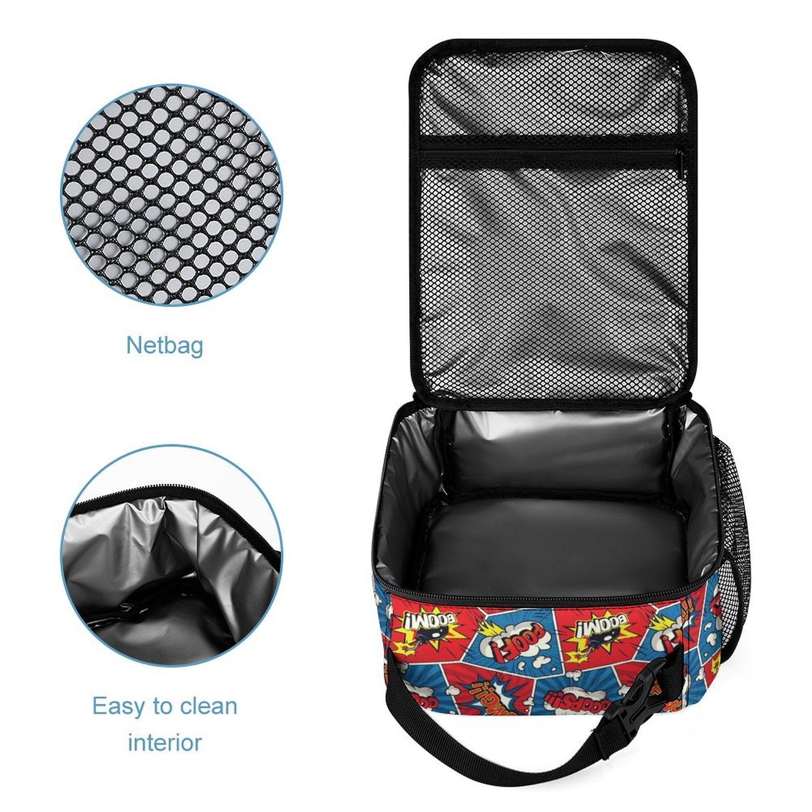 Comic Book Backpack, Lunch Bag & Pencil Case Set